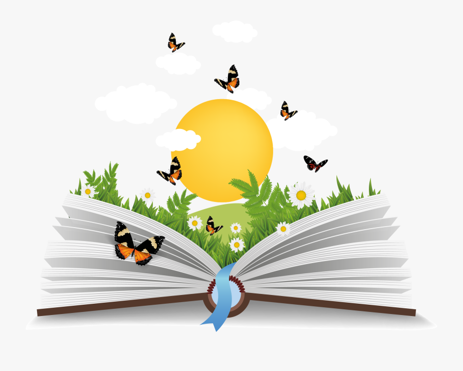 book and butterflies