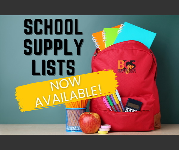 School Supply Lists Available Image
