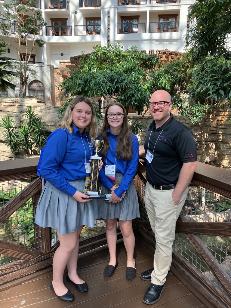 Ankeney 7th graders- 2nd in Technical Design- Kayley K, Julia P, and Mr. Lockwood
